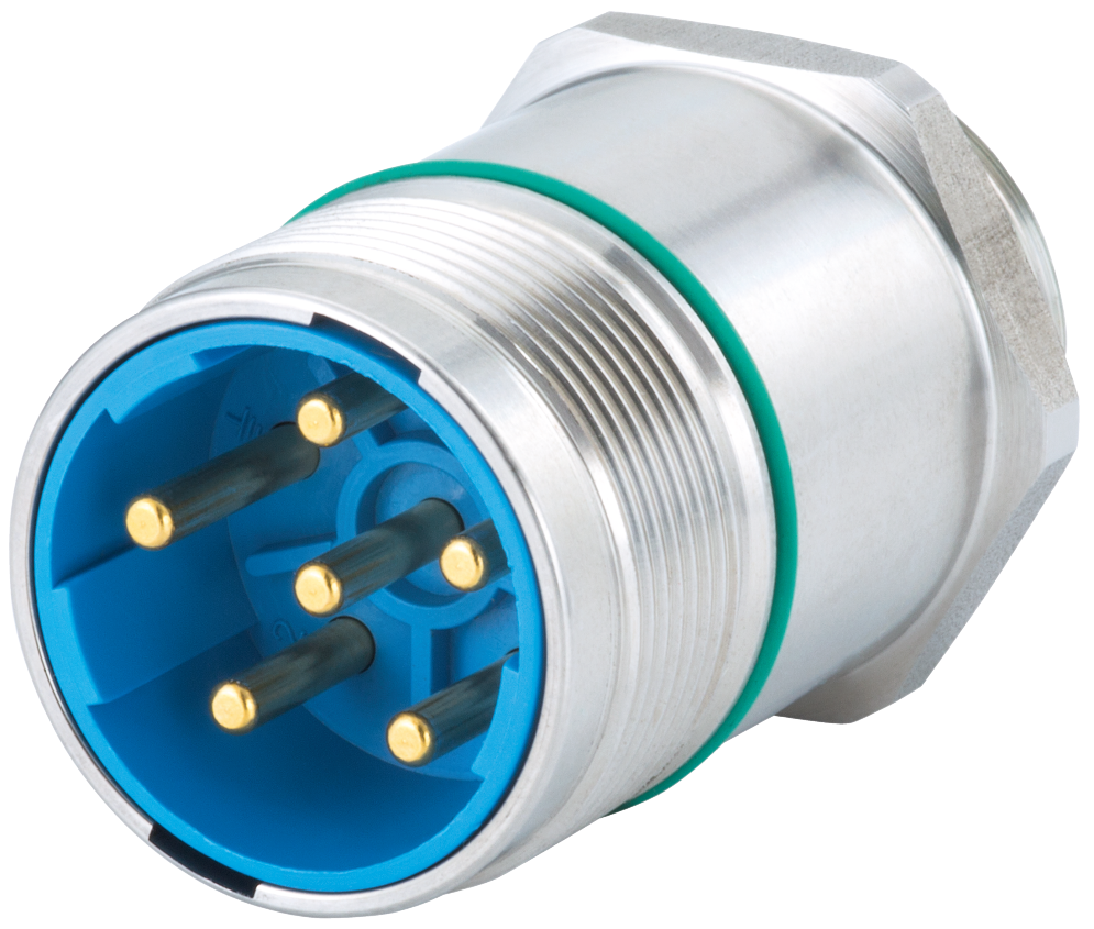 M23 Power INOX panel connector, Circular Connector, Connector