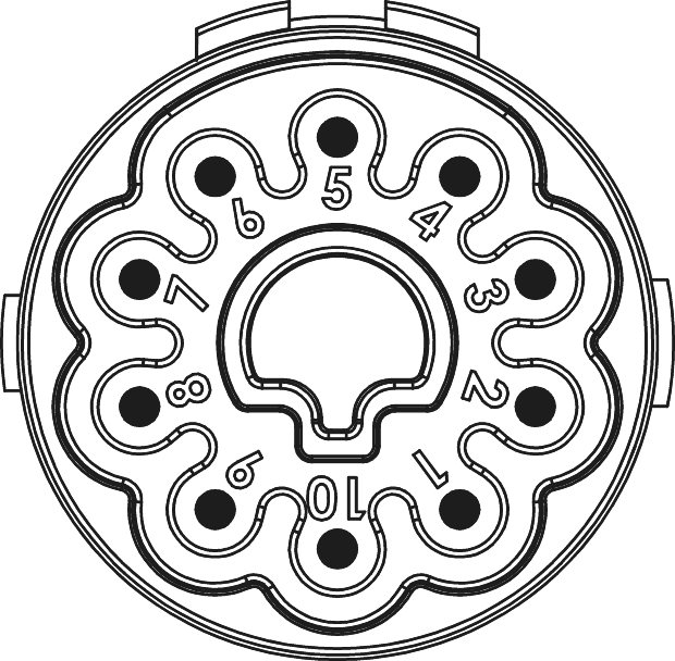 M23 Power inserts – 10-pole, Circular Connector, Connector, M23, Power