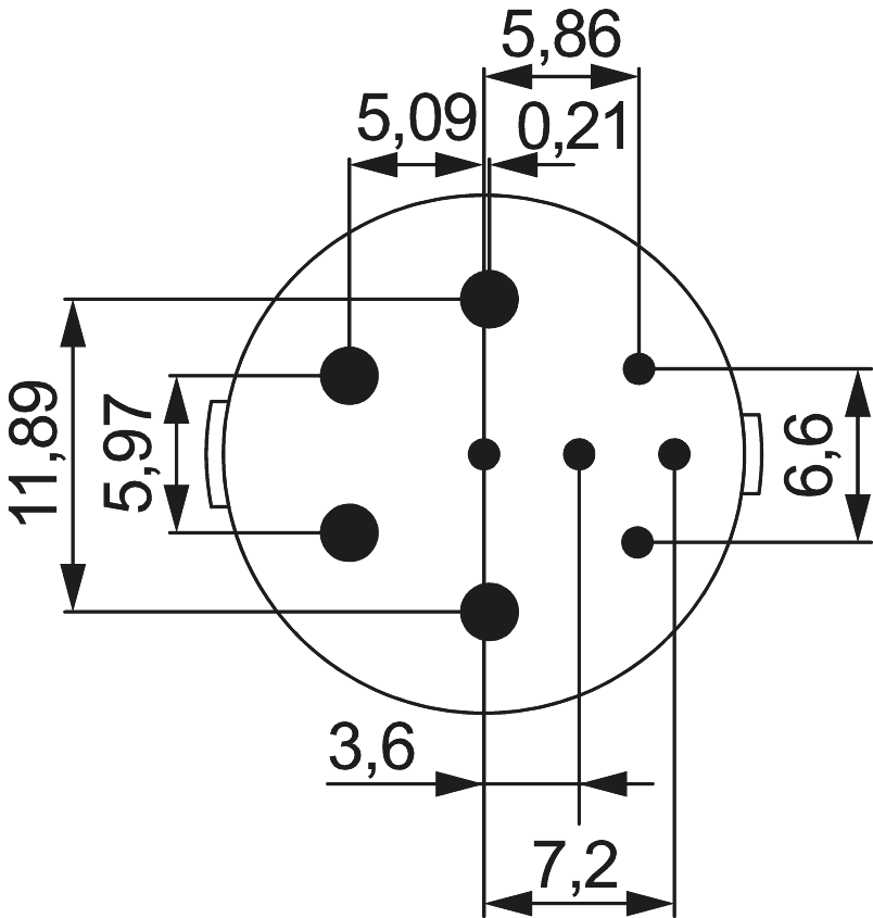 M23 Power inserts – 9-pole, Circular Connector, Connector, M23, Power