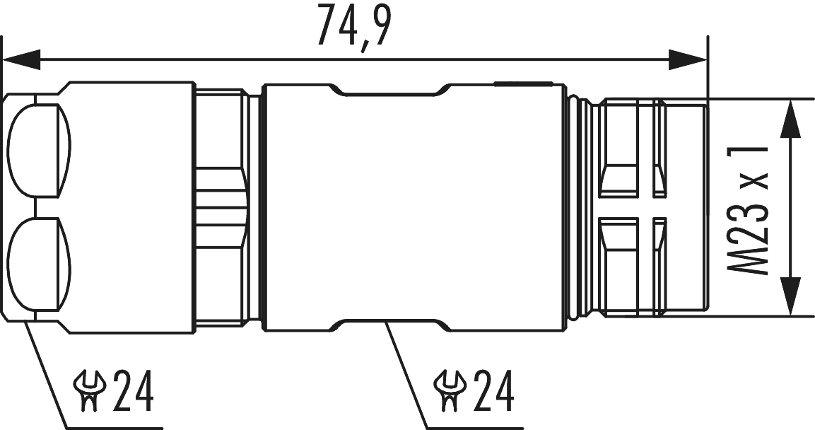 M23 Profinet Connecteur de couplage, M23, Circular Connector, Connector