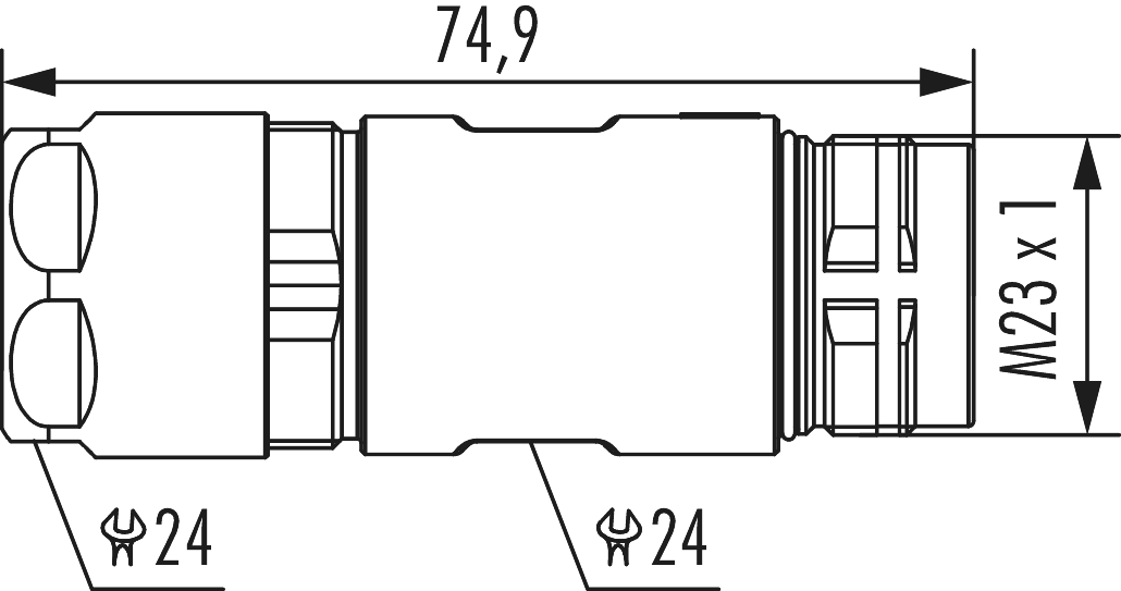 M23 Profinet Connecteur de couplage, M23, Circular Connector, Connector