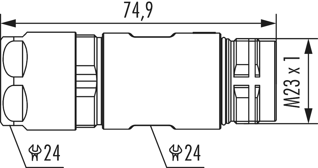 M23 Profinet Kupplungssteckverbinder