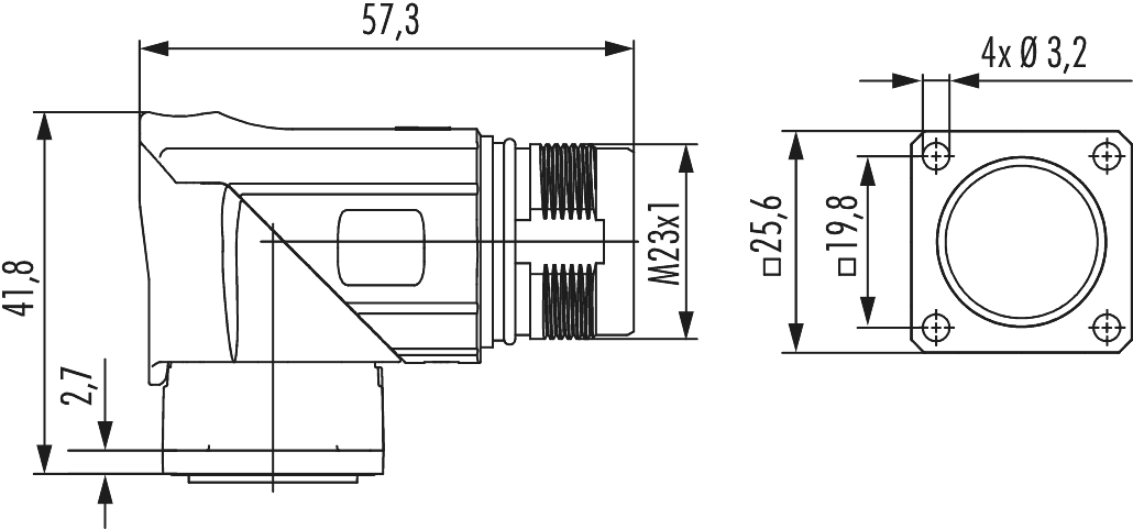 M23 Puissance Connecteur d'appareil