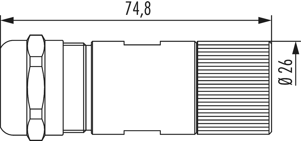 M23 Puissance INOX Connecteur de câble, Circular Connector, Connector