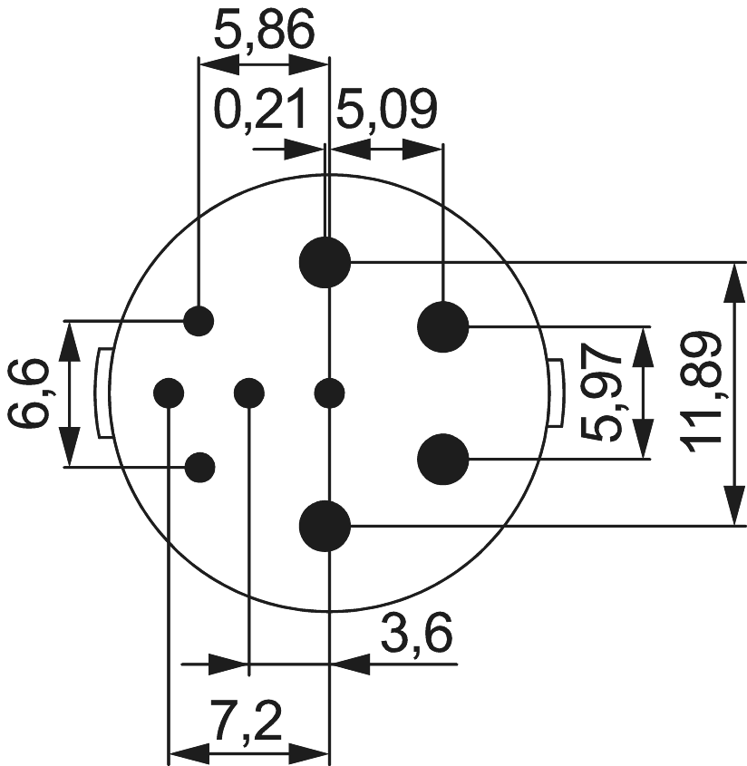 M23 Puissance Insertions de contact – 9 pôles, Circular Connector, Connector, M23, Power