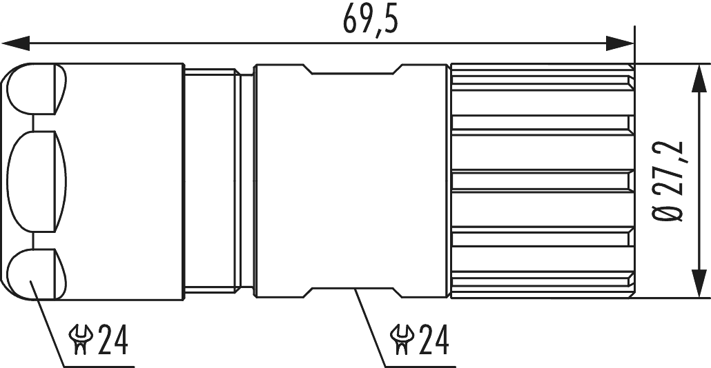 M23 RJ45 cable connector, Circular Connector, Connector, M23