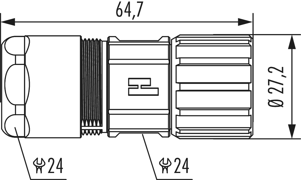 M23 Signal cable connector, Signal, M23, Circular Connector, Connector