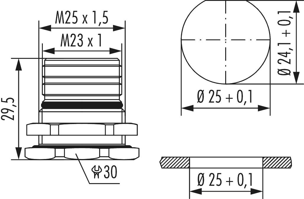 M23 Signal Connecteur d'appareil, Signal, M23, Circular Connector, Connector