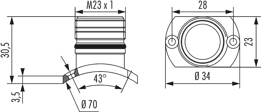 M23 Signal Connecteur d'appareil, Signal, M23, Circular Connector, Connector