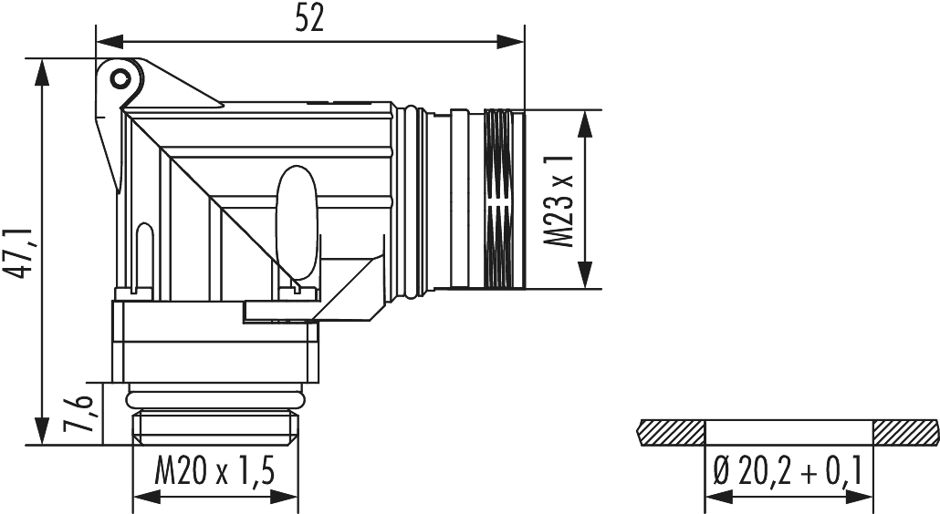 M23 Signal Connecteur d'appareil, Signal, M23, Circular Connector, Connector