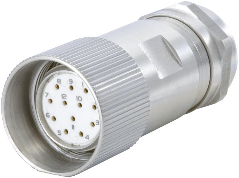 M23 Signal INOX Connecteur de câble, Circular Connector, Connector