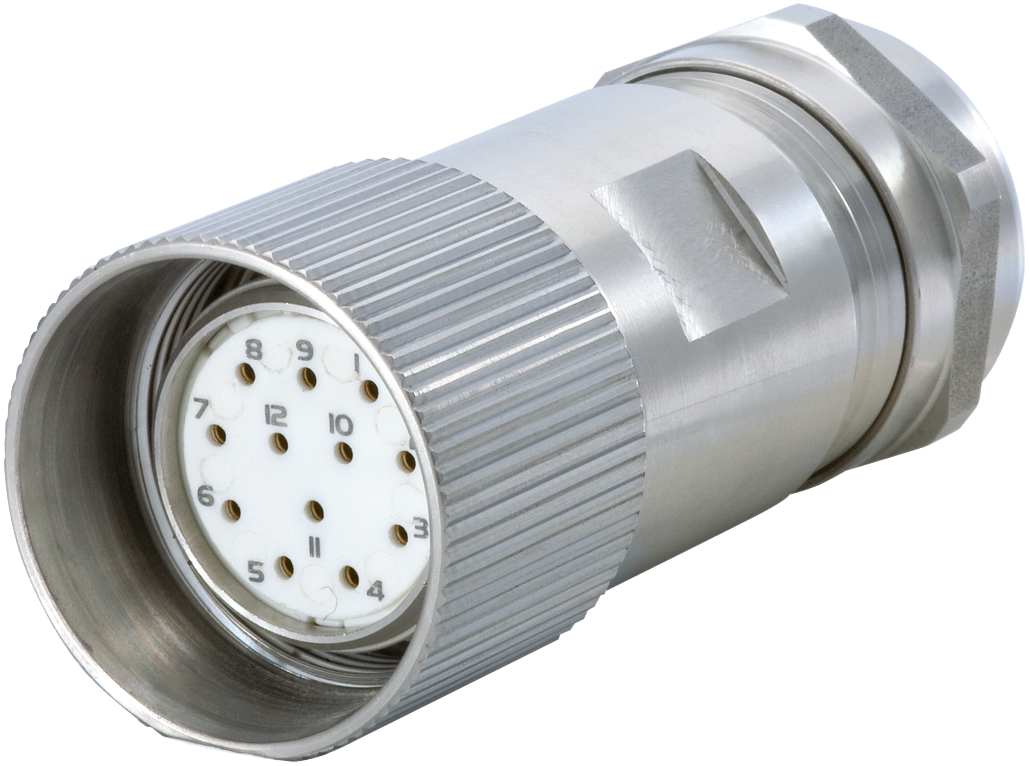 M23 Signal INOX Connecteur de câble, Circular Connector, Connector