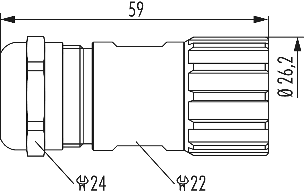 M23 Signal INOX Kabelsteckverbinder, Rundsteckverbinder, Steckverbinder