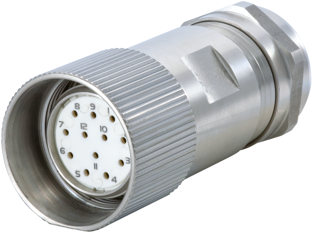 M23 Signal INOX Kabelsteckverbinder, Rundsteckverbinder, Steckverbinder