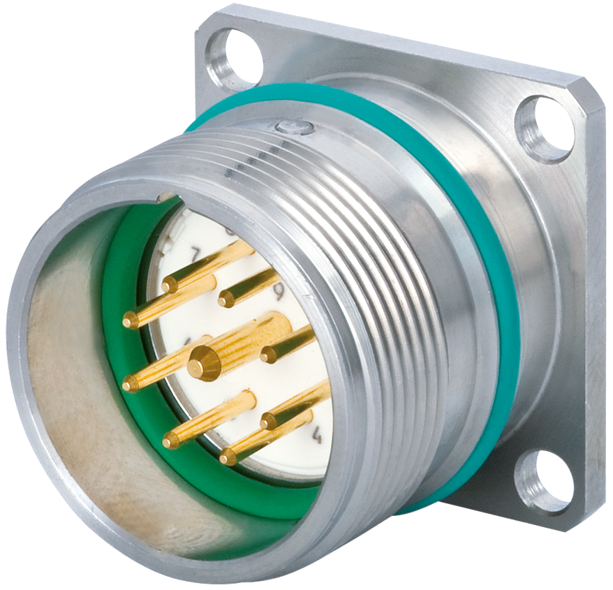 M23 Signal INOX panel connector, Circular Connector, Connector