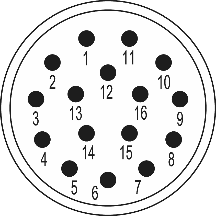 M23 Signal Insertions de contact – 16 pôles, Circular Connector, Connector, M23, Signal