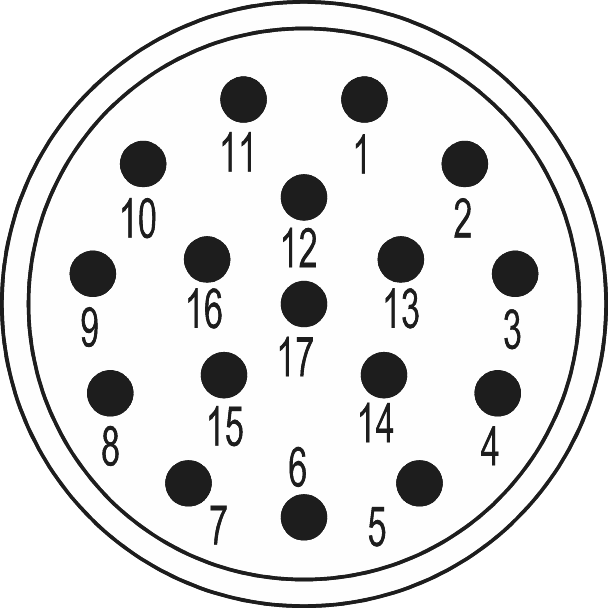 M23 Signal Insertions de contact – 17 pôles, Circular Connector, Connector, M23, Signal