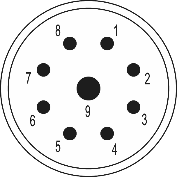 M23 Signal Insertions de contact – 9 pôles, Circular Connector, Connector, M23, Signal