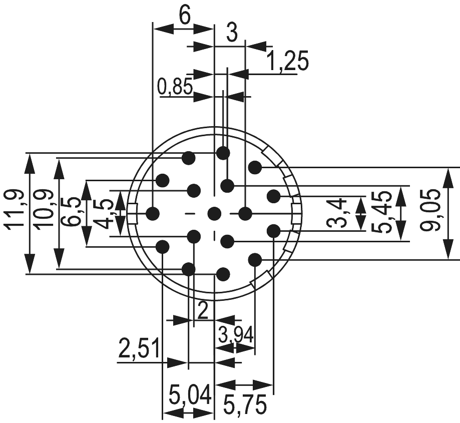 M23 Signal inserts – 17-pole M23 Signal inserts – 17-pole