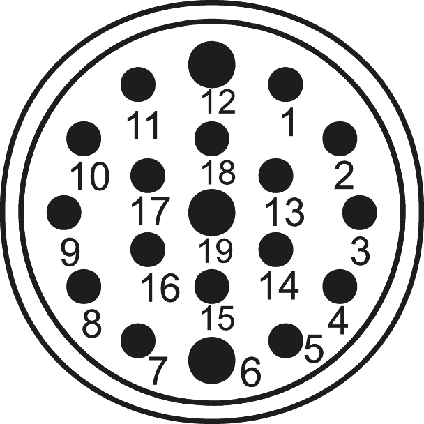 M23 Signal inserts – 19-pole, Circular Connector, Connector, M23, Signal