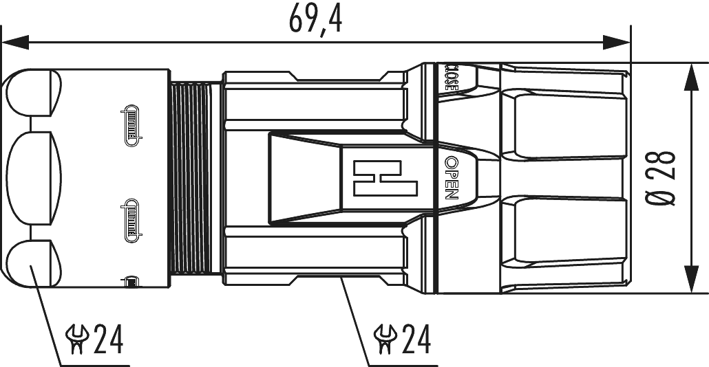 M23 Signal Kabelsteckverbinder