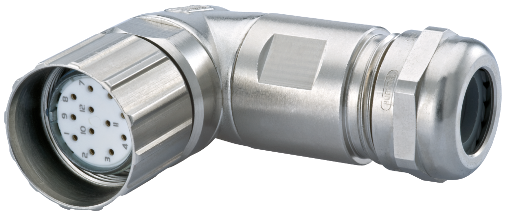 M23 Signal right angle cable connector, Signal, M23, Circular Connector, Connector