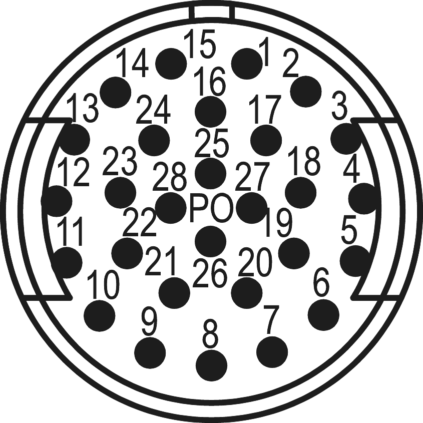 M27 Signal Insertions de contact – 28 pôles, Circular Connector, Connector, M27