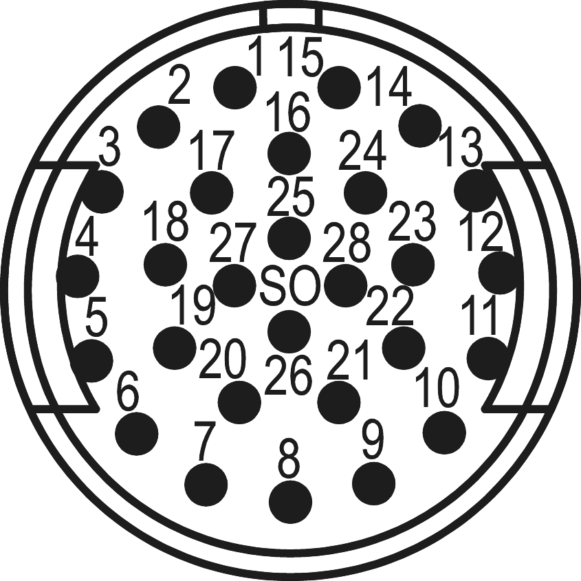M27 Signal inserts – 28-pole, Circular Connector, Connector, M27