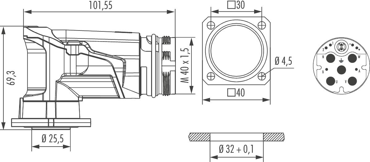 M40 Hybrid Connecteur d'appareil