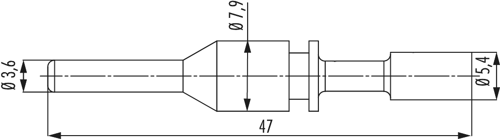 M40 Power contacts, Circular Connector, Connector, M40, Power