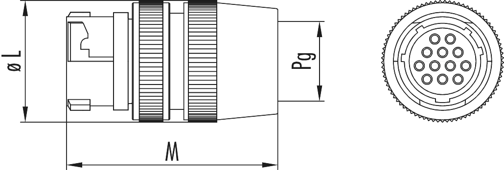 Miniatur Waterproof avec contact de masse Connecteur de couplage