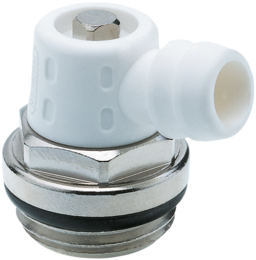 Outflow valve turnable with key control