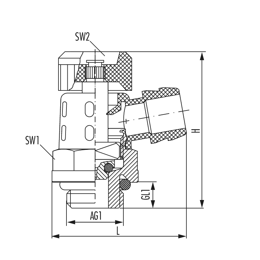 Outflow valve turnable with key control