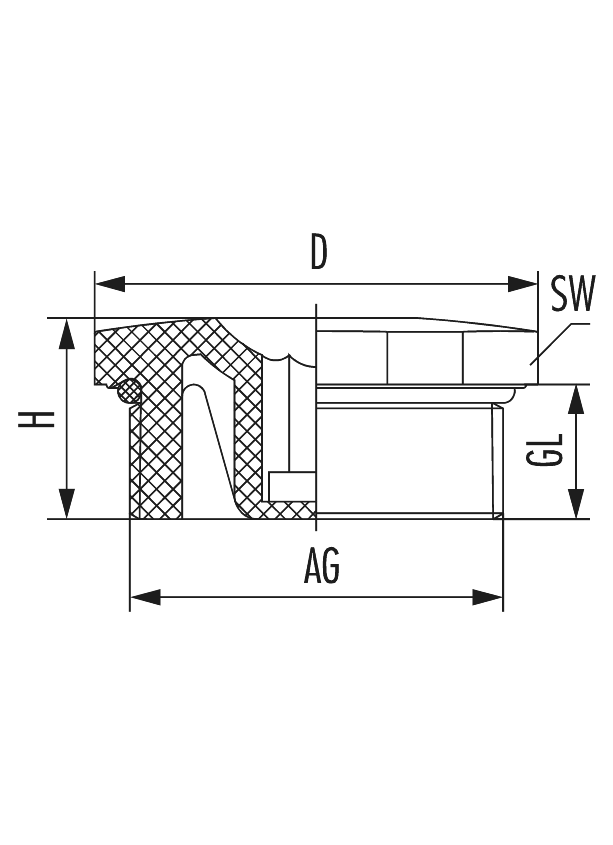 Plug V-Ex with o-ring, Cable Gland