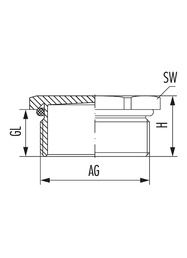 Plug V-INOX-Ex d with Plug, Cable Gland
