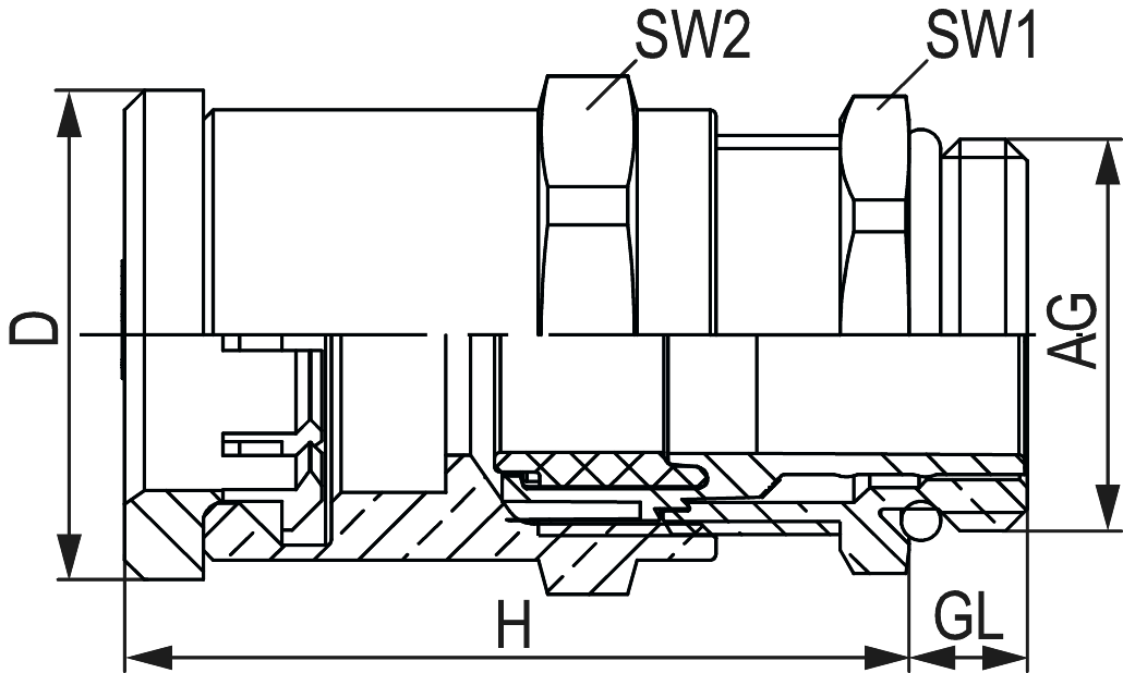 Polyamide fitting Duo-Ms