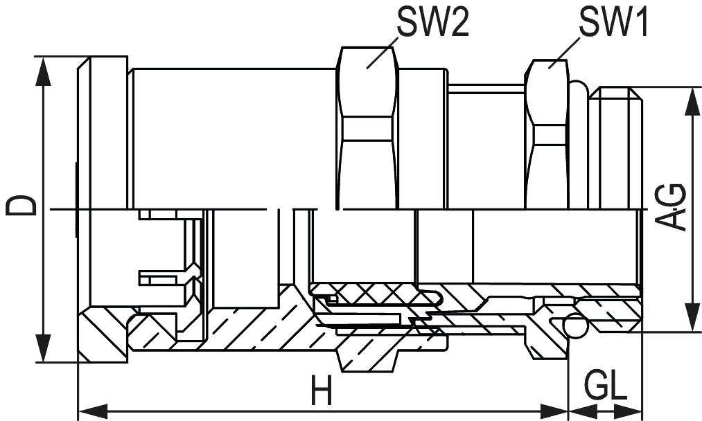 Polyamide fitting Duo-Ms
