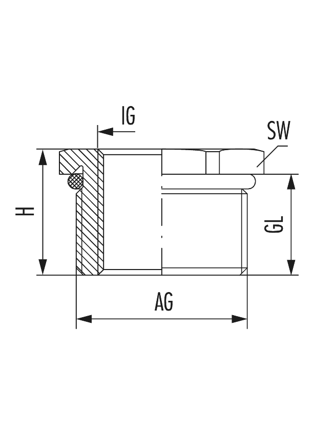 Reducer RSD-INOX-Ex d with o-ring, Cable Gland