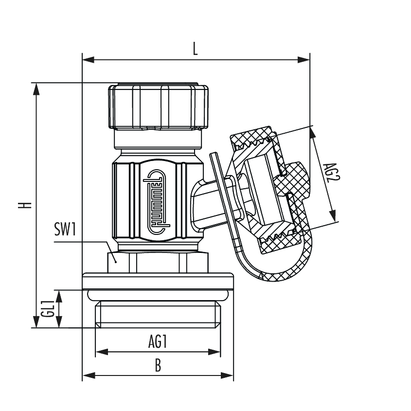 SFE valve with handwheel control black