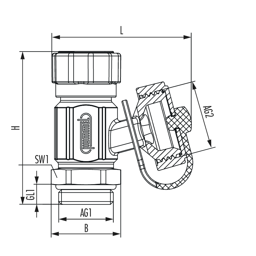 SFE valve with handwheel control black