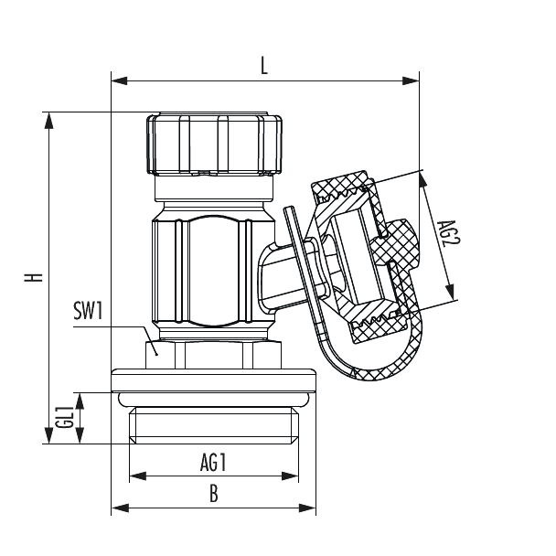 SFE valve with handwheel control black