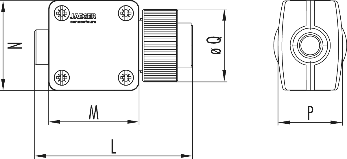 Standard haute tension connecteur de câble