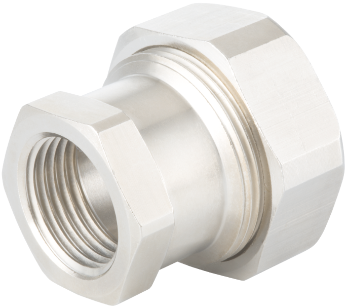 Steel pipe adapter with internal thread