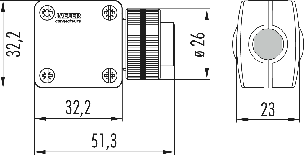 Thermocouple Connecteur de câble