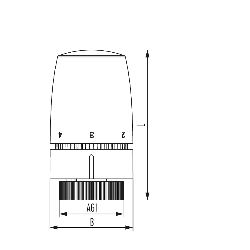 Thermostatic head M30 x 1,5