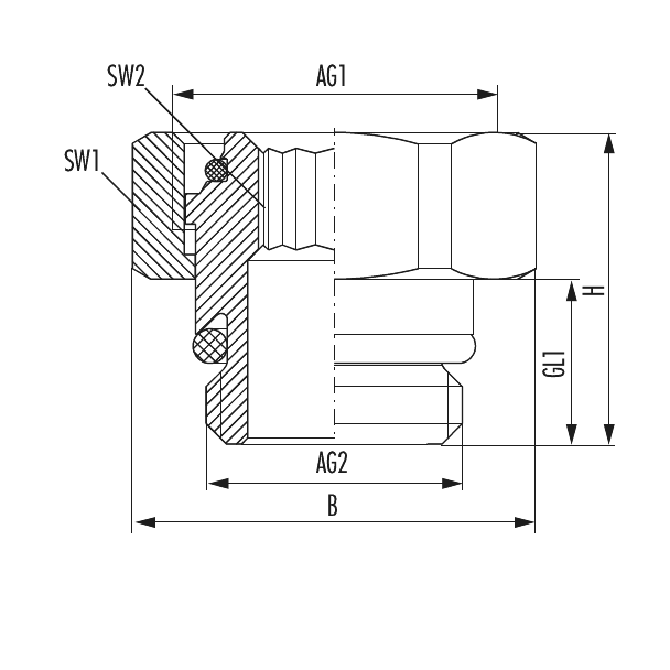 Threaded joint connector