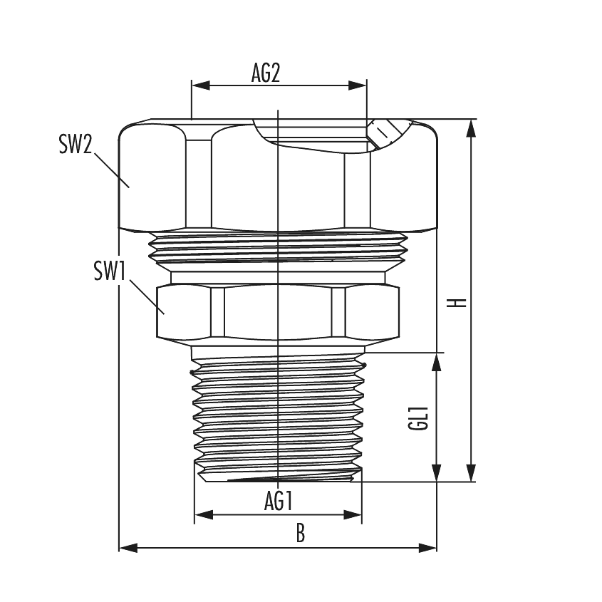 Trinkwasser-Stahlrohradapter mit Außengewinde