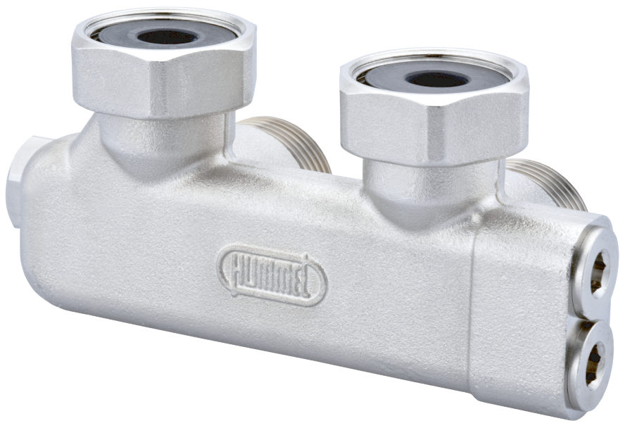 Umlenkstück Eckform absperrbar (Ein-/Zweirohr)