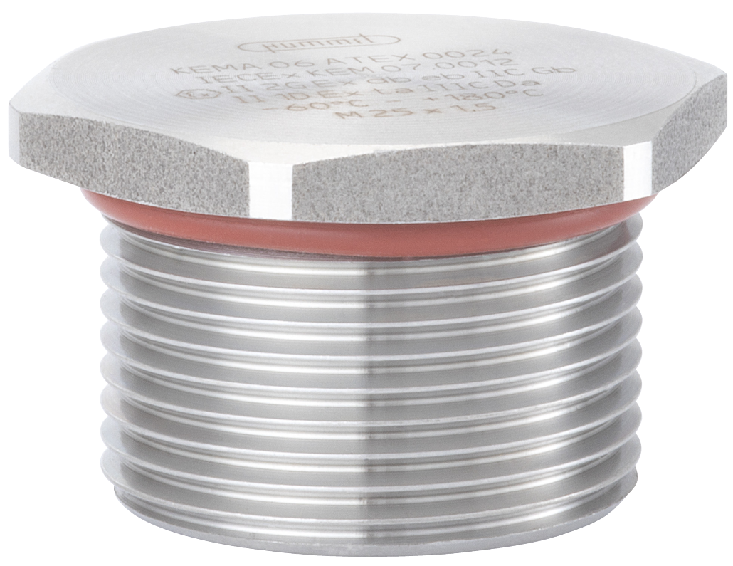 Verschluss V-INOX-Ex d mit O-Ring, Kabelverschraubung