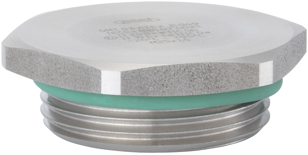 Verschluss V-INOX-Ex mit O-Ring, Kabelverschraubung